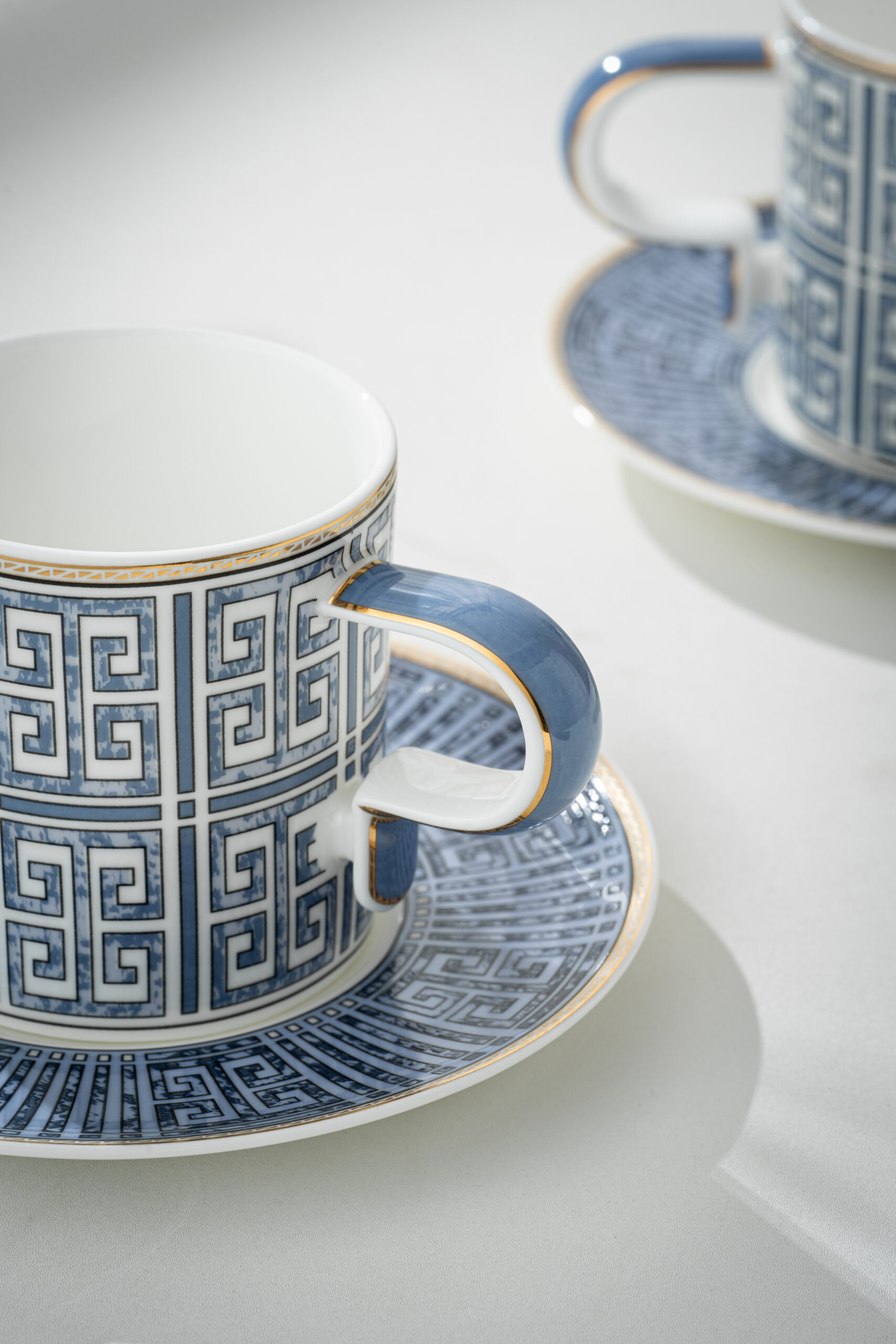 Yunbai Premium Fine Bone China Afternoon Tea Set – 1 Teapot + 4 Cups & Saucers, Elegant Floral Lace Design, Lightweight yet Durable, Ideal for Luxury Gift, Coffee/Tea Time, Home Dining - Image 9