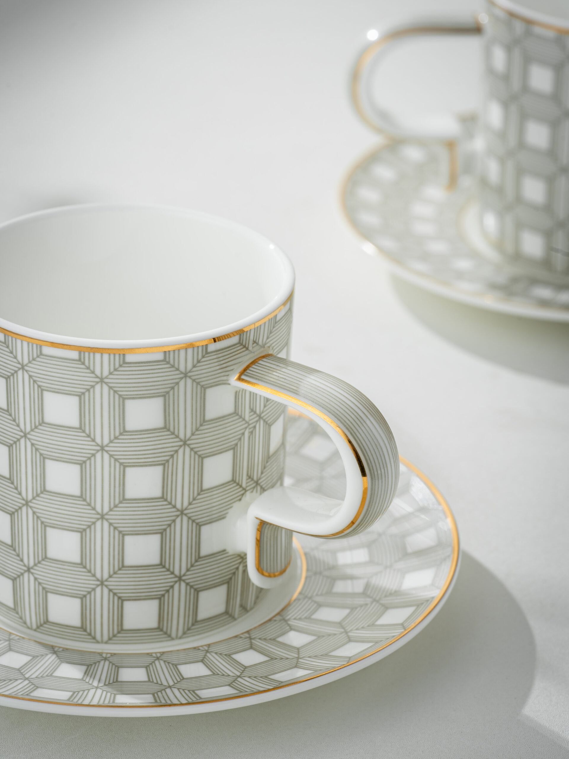 Yunbai Premium Fine Bone China Afternoon Tea Set – 1 Teapot + 4 Cups & Saucers, Elegant Floral Lace Design, Lightweight yet Durable, Ideal for Luxury Gift, Coffee/Tea Time, Home Dining - Image 14