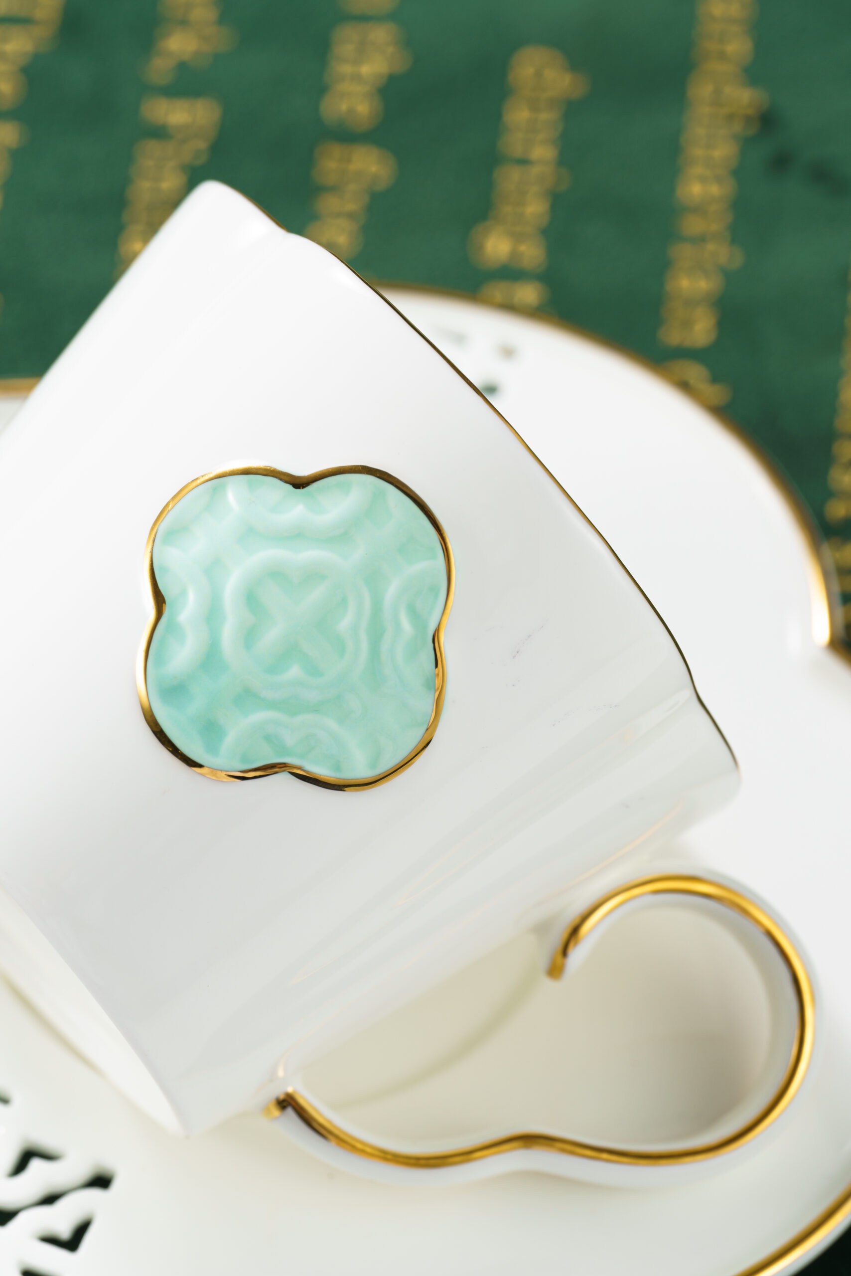 Zishi·Memories of Jiangnan Fine Bone China Afternoon Tea Gift Set – 1 Teapot + 4 Cups & Saucers + 4 Dessert Plates, Elegant Floral Lace & Landscape Design, Inspired by Classical Chinese Aesthetics, Lightweight Yet Durable, Ideal for Luxury Gift, Bridal Shower, Hostess Present, Home Dining & Tea Party - Image 6