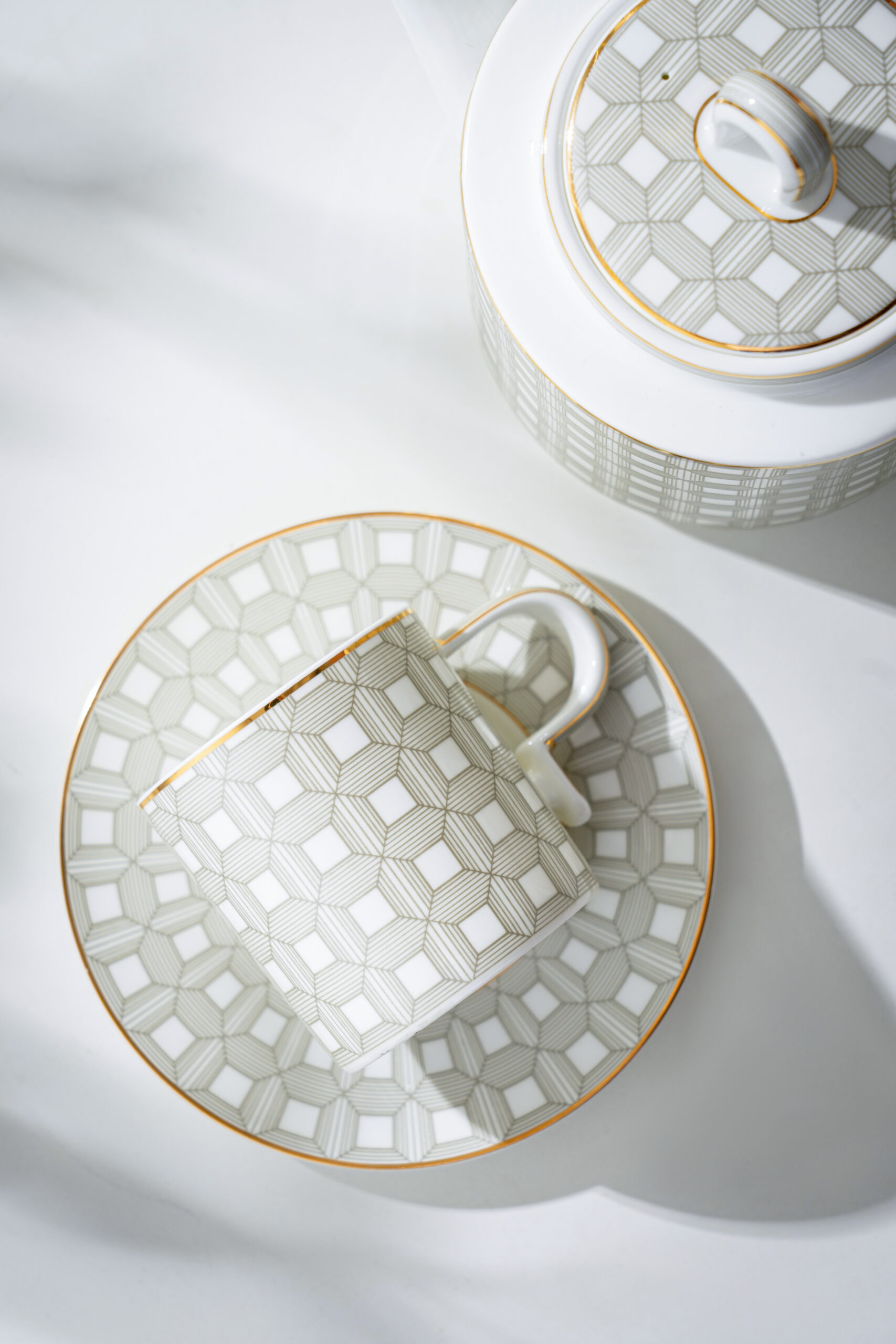 Yunbai Premium Fine Bone China Afternoon Tea Set – 1 Teapot + 4 Cups & Saucers, Elegant Floral Lace Design, Lightweight yet Durable, Ideal for Luxury Gift, Coffee/Tea Time, Home Dining - Image 16