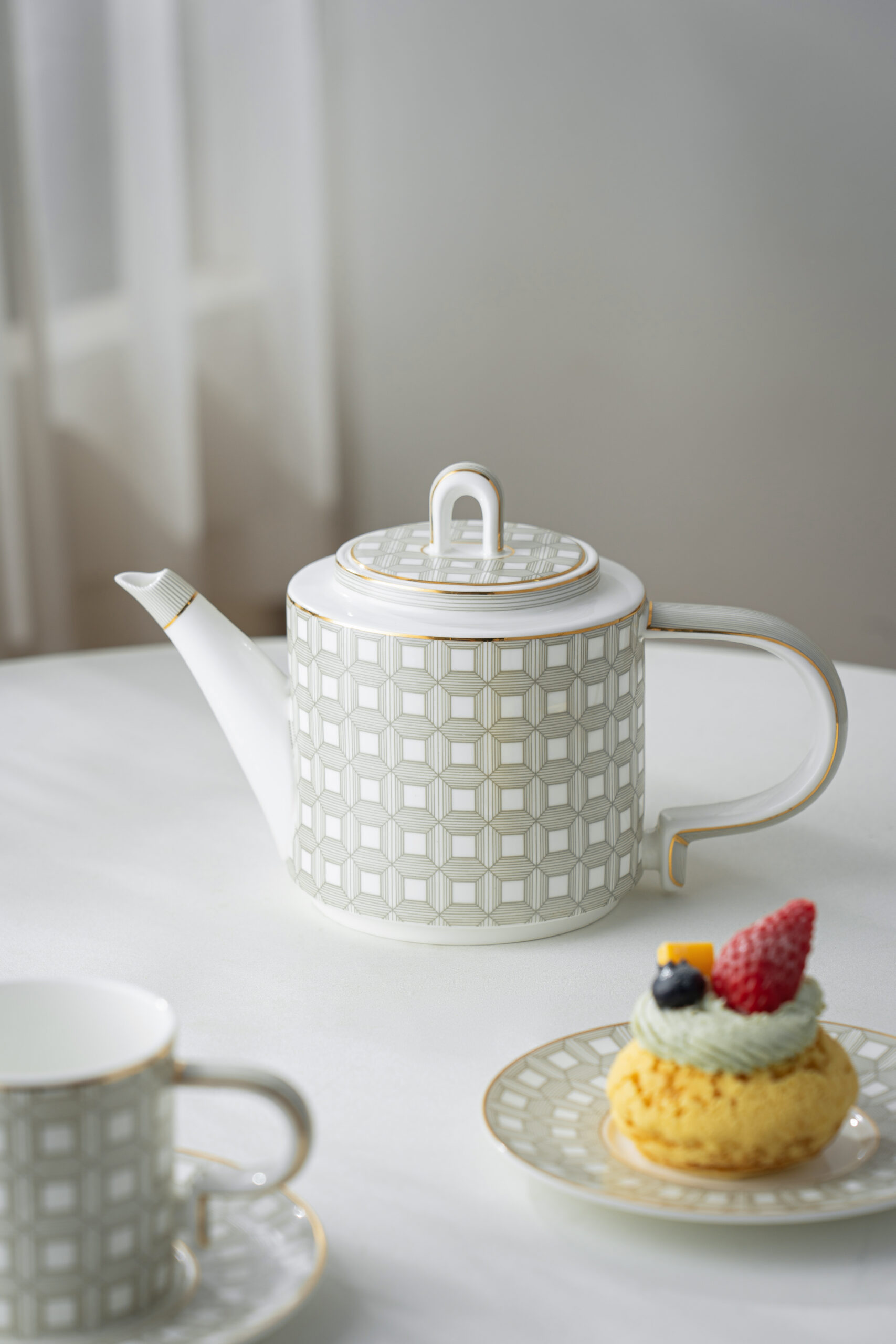 Yunbai Premium Fine Bone China Afternoon Tea Set – 1 Teapot + 4 Cups & Saucers, Elegant Floral Lace Design, Lightweight yet Durable, Ideal for Luxury Gift, Coffee/Tea Time, Home Dining - Image 17